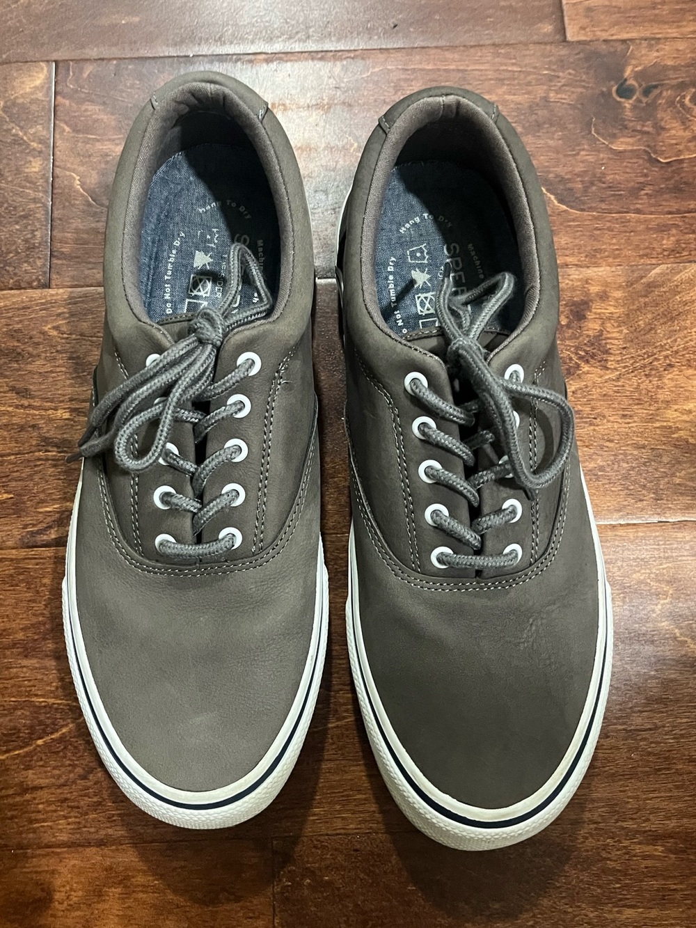 Sperry Men's Lace-Up Sneakers in Brown with White Midsole